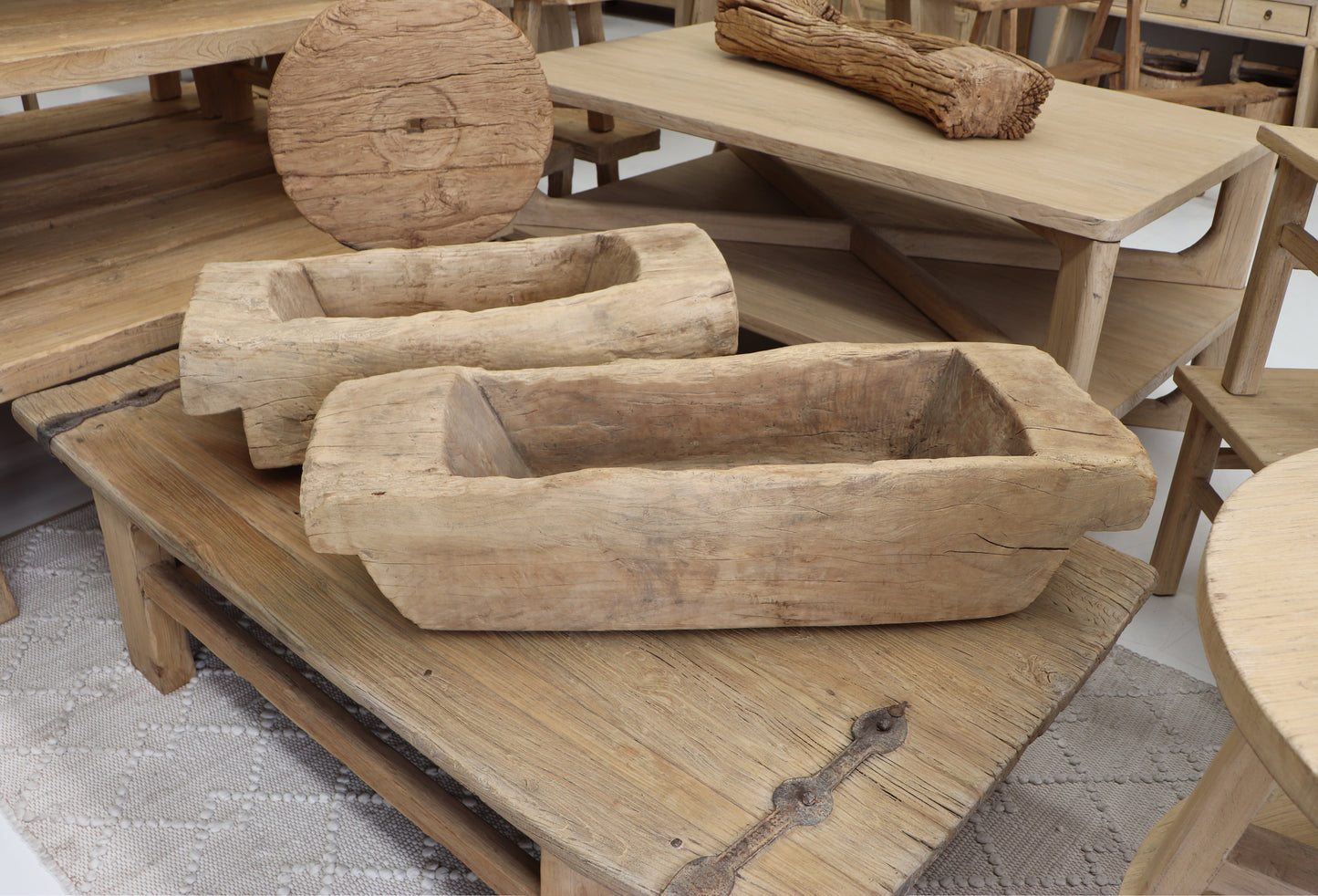 Vintage | XL Chinese Elm Basin